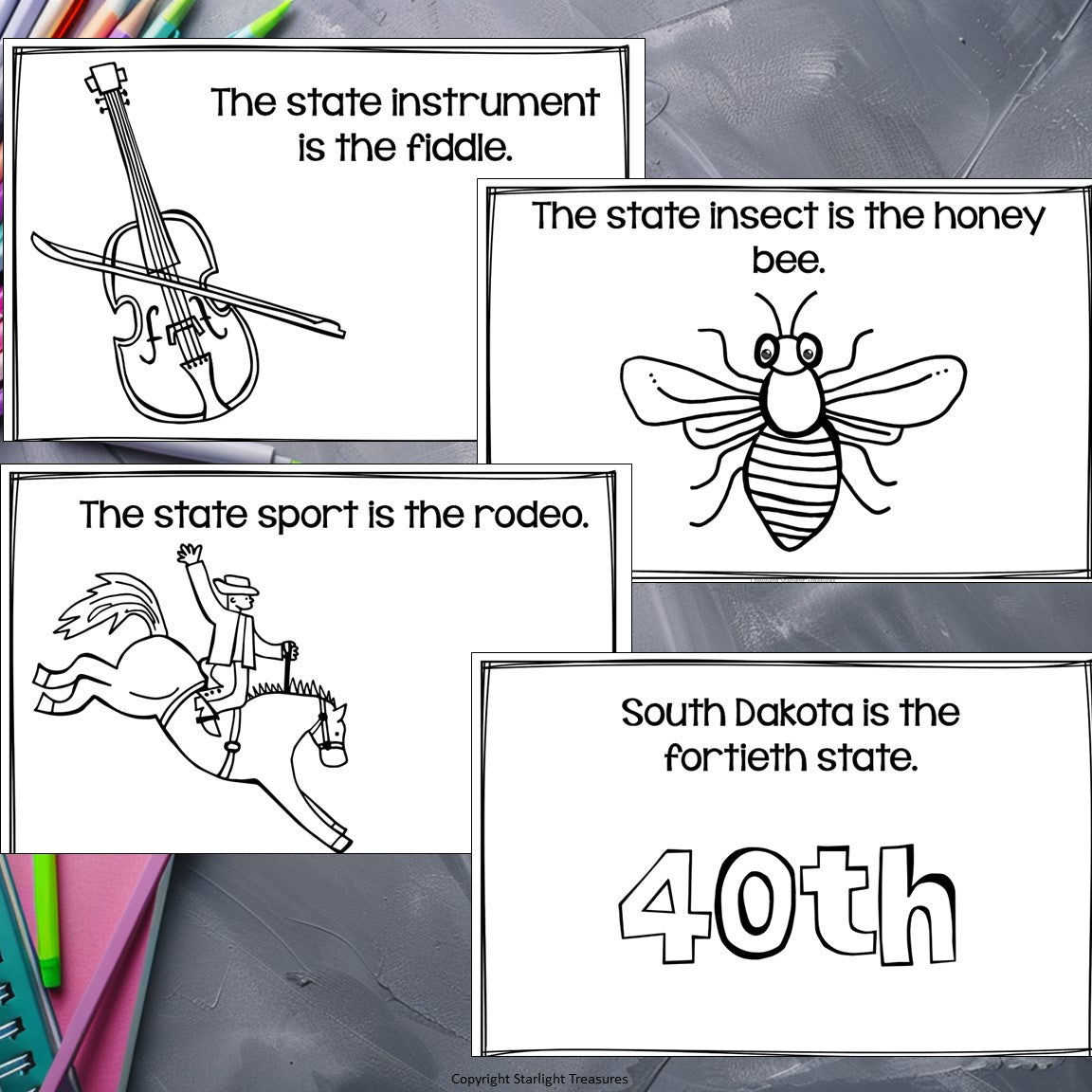 South Dakota Mini Book for Early Readers - A State Study