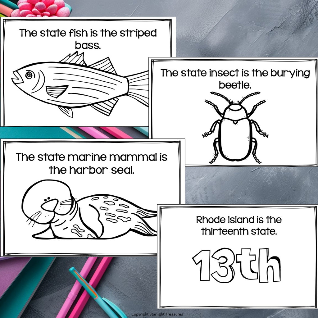 Rhode Island Mini Book for Early Readers - A State Study