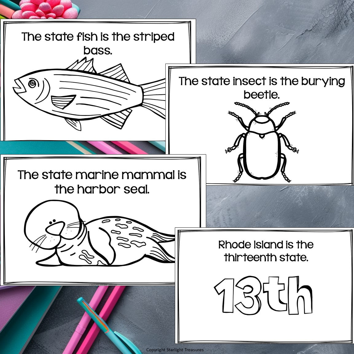 Rhode Island Mini Book for Early Readers - A State Study
