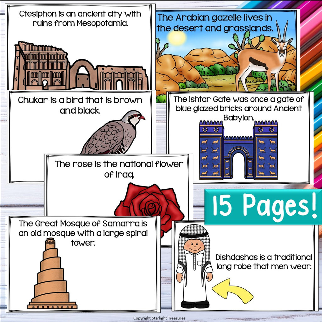 Iraq Mini Book for Early Readers - All About Iraq Country Study Activity Unit