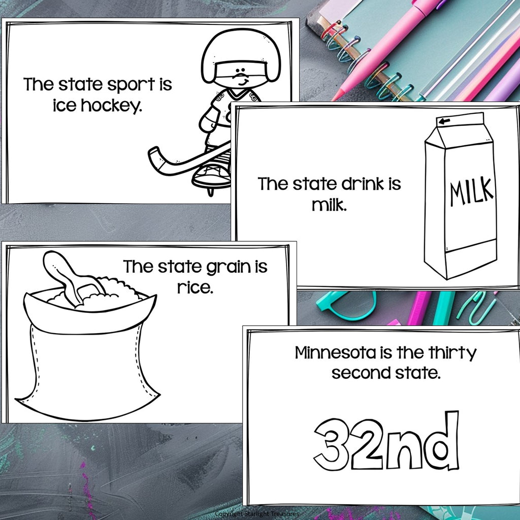 Minnesota Mini Book for Early Readers - A State Study