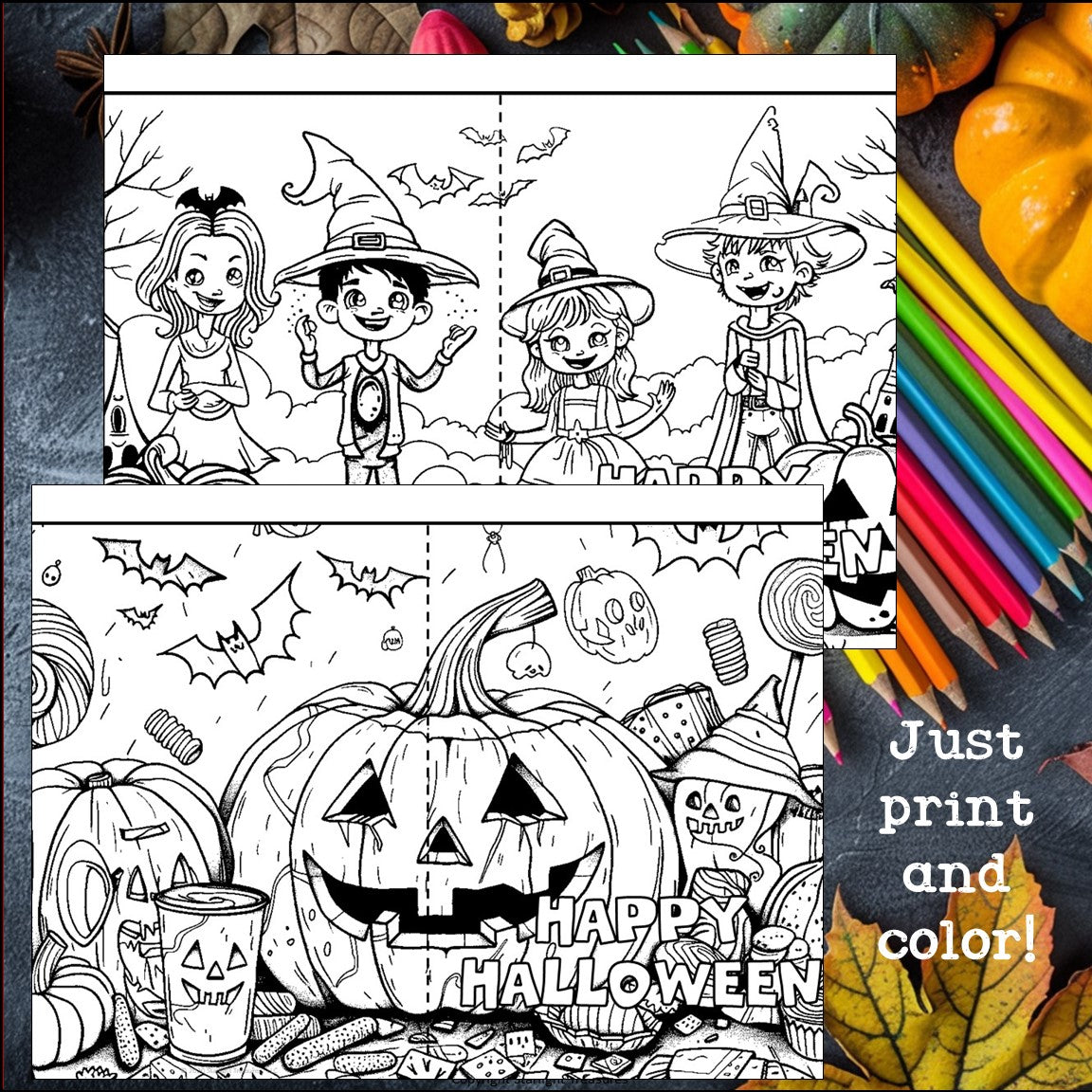 Halloween Cards to Color - Halloween Craft Activity, Coloring, Cards – Starlight Treasures LLC halloween-cards-to-color-halloween-craft-activity-coloring-cards-starlight-treasures-llc