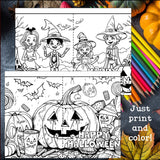 Halloween Cards to Color - Halloween Craft Activity, Coloring, Cards