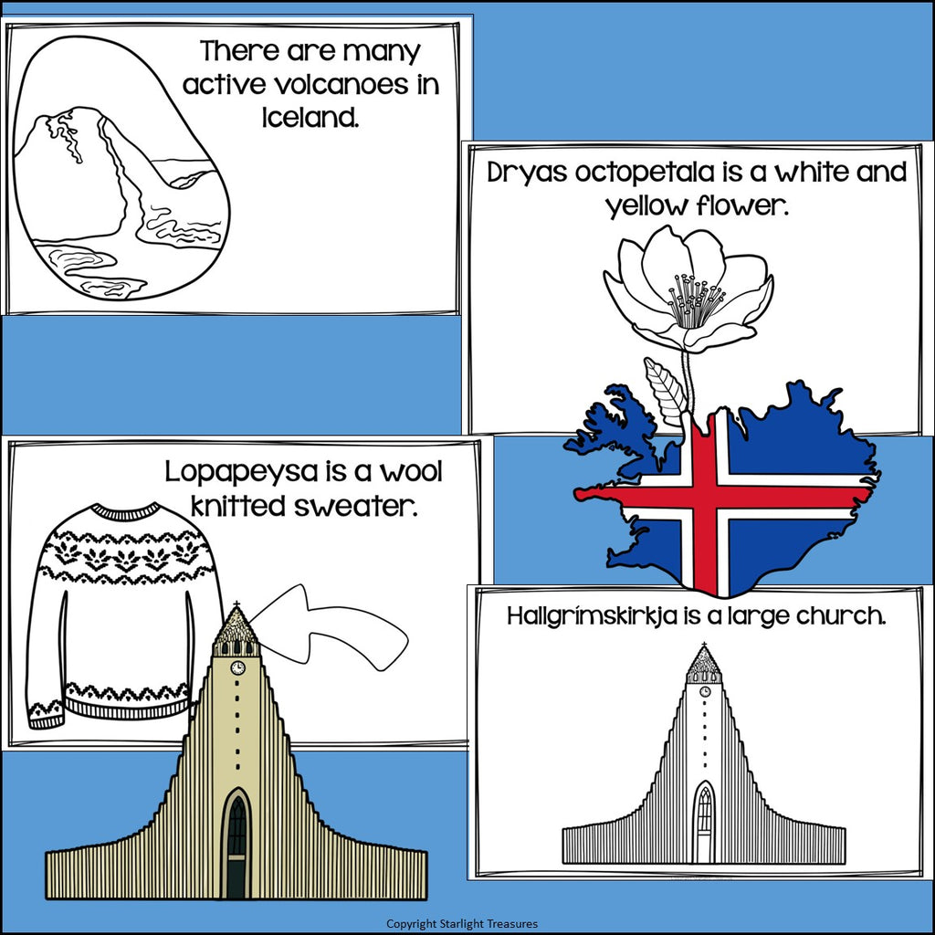 Iceland Mini Book for Early Readers - A Country Study