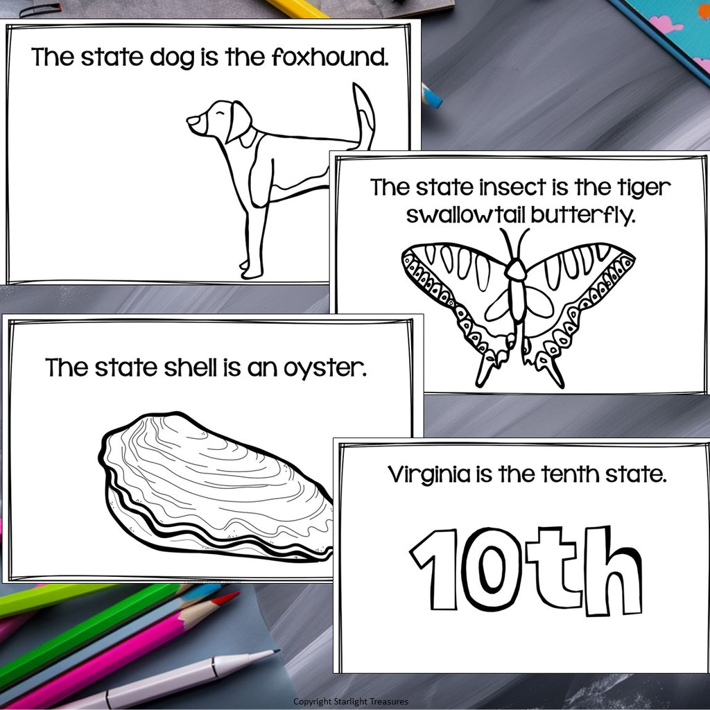 Virginia Mini Book for Early Readers - A State Study
