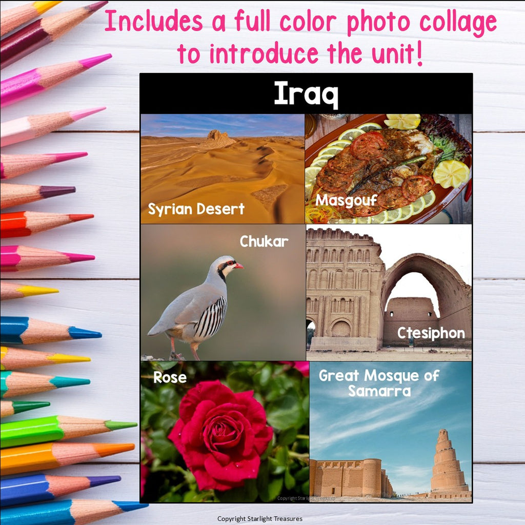 Iraq Mini Book for Early Readers - All About Iraq Country Study Activity Unit