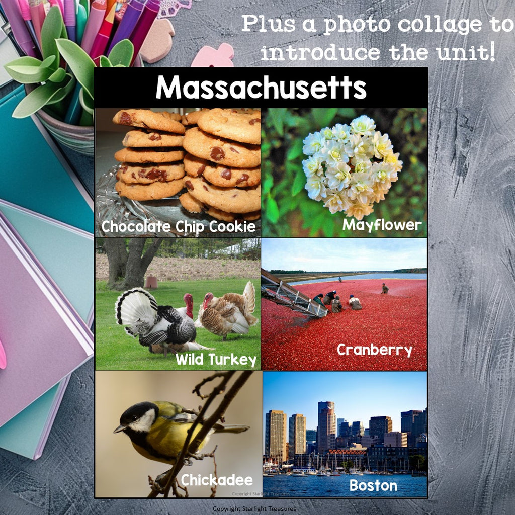 Massachusetts Mini Book for Early Readers - A State Study