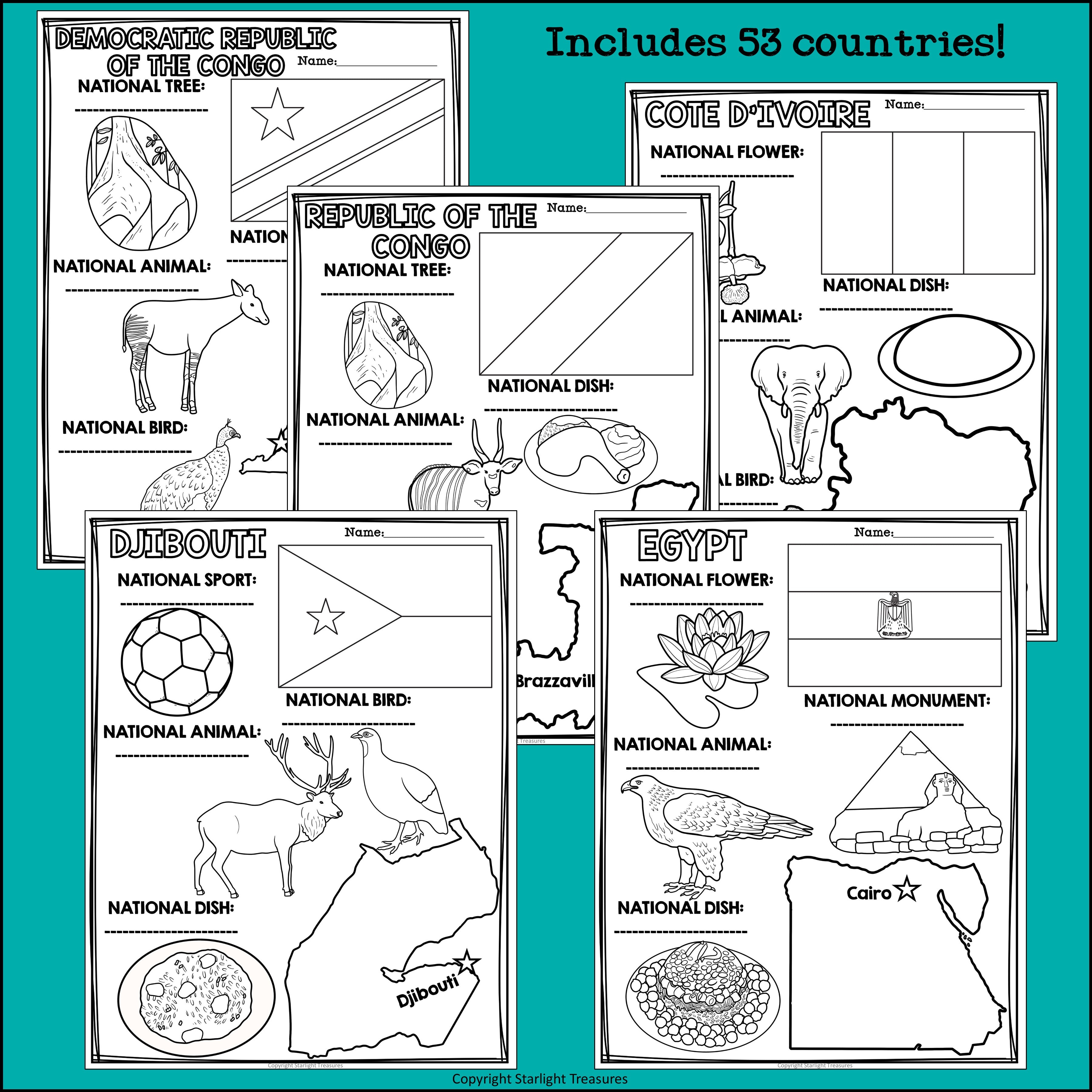Africa Countries Research Posters - African Country Research Project
