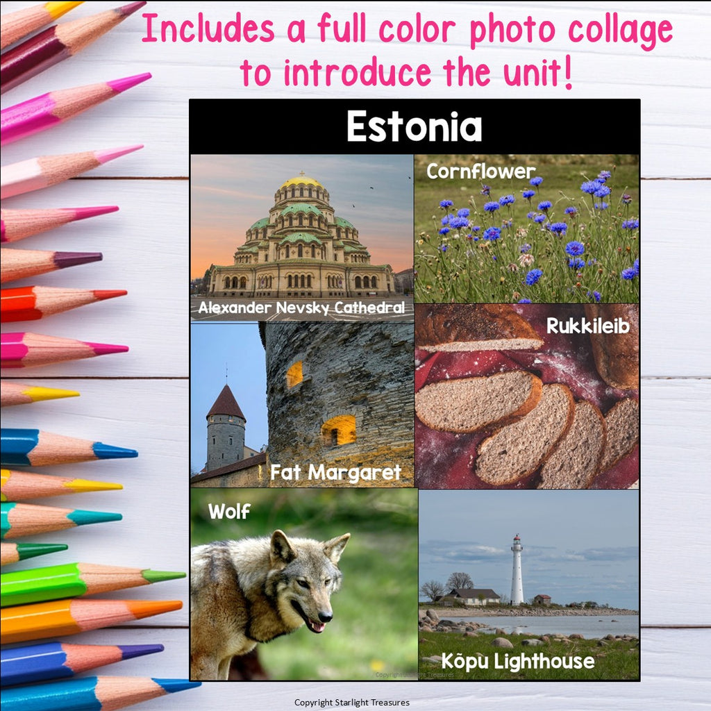 Estonia Mini Book for Early Readers - All About Estonia Country Study Unit