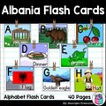 Alphabet Flash Cards for Early Readers - Country of Albania