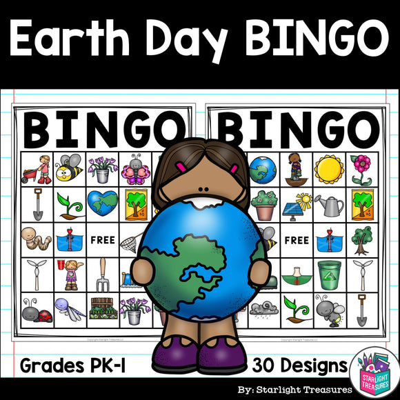 Earth Day Bingo Cards for Early Readers - Earth Day Bingo FREEBIE