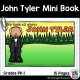 John Tyler Mini Book for Early Readers: Presidents' Day