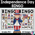 Independence Day Bingo Cards for Early Readers - July 4th, Independence FREEBIE