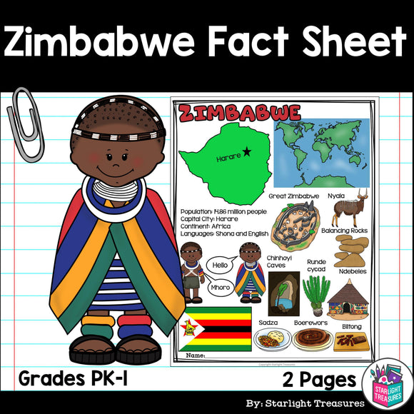Zimbabwe Fact Sheet for Early Readers