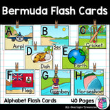 Alphabet Flash Cards for Early Readers - Country of Bermuda
