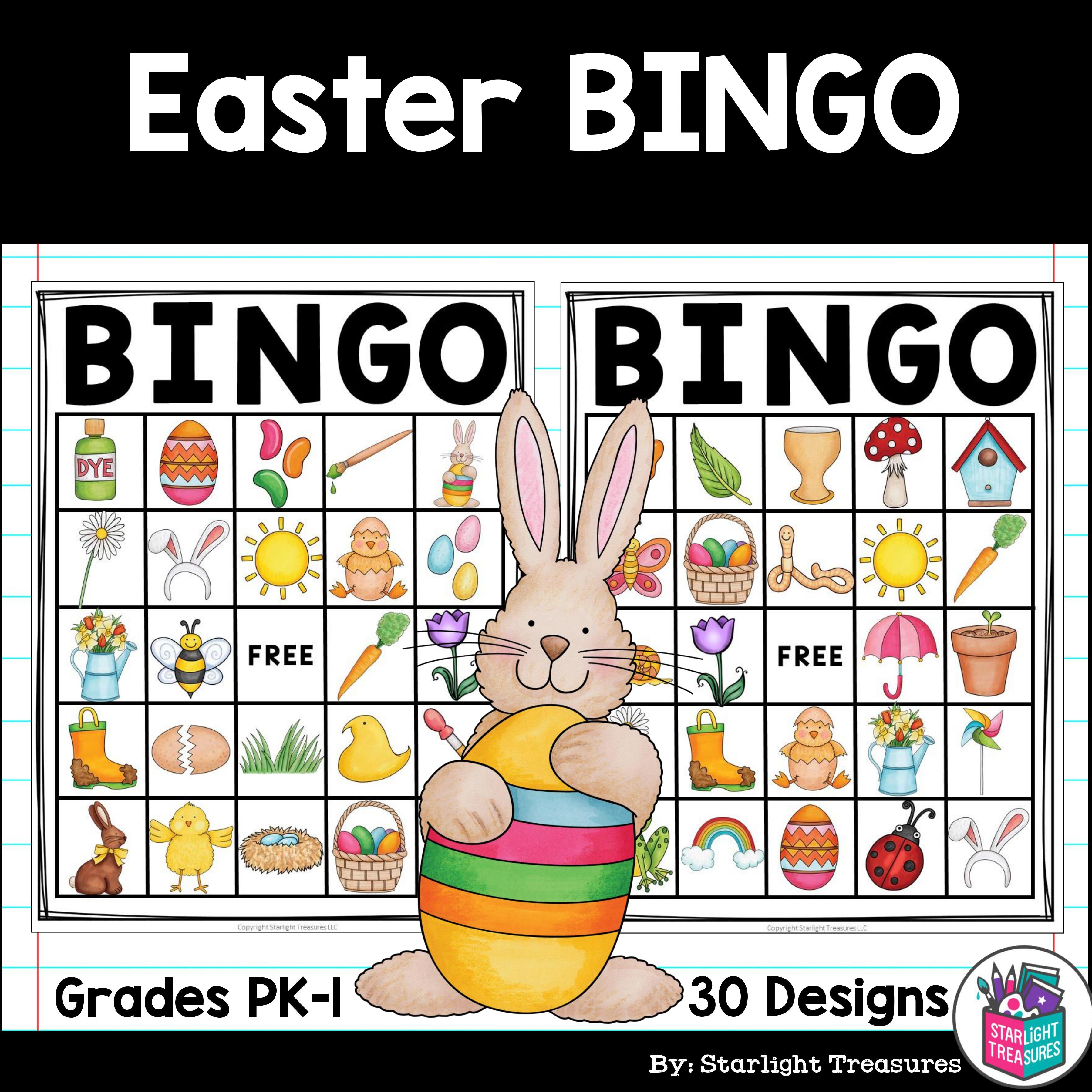 Easter Bingo Cards for Early Readers - Easter Bingo FREEBIE