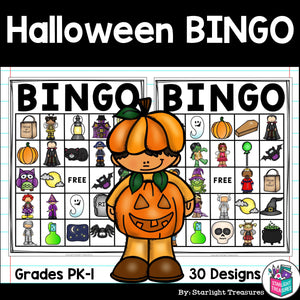 Halloween Bingo Cards for Early Readers - Halloween Bingo FREEBIE