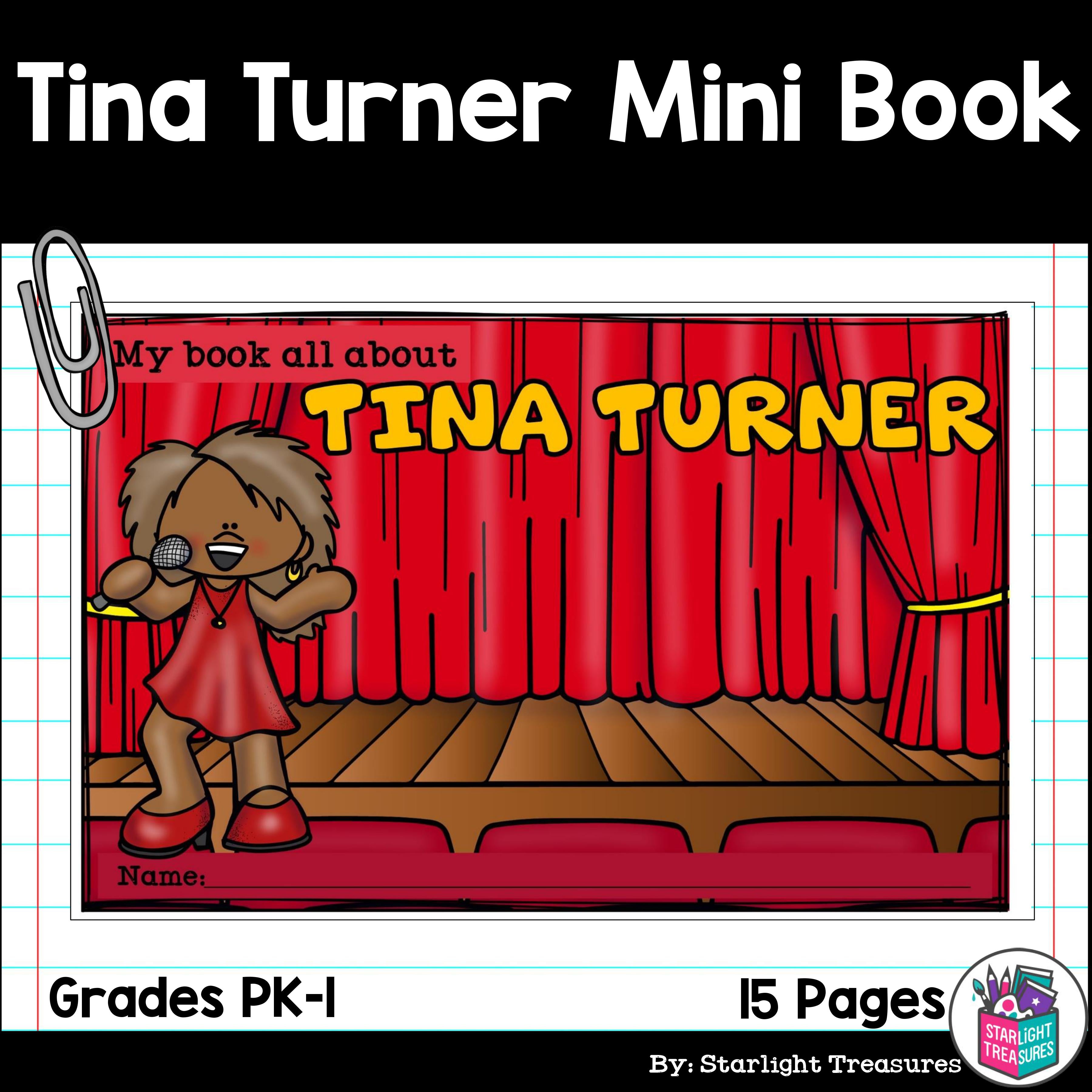 Tina Turner Mini Book for Early Readers: Women's History Month