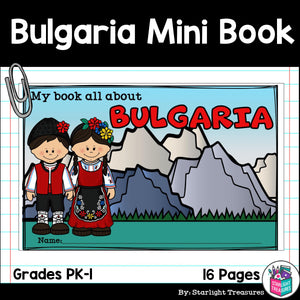 Bulgaria Mini Book for Early Readers - A Country Study