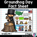 Groundhog Day Fact Sheet for Early Readers
