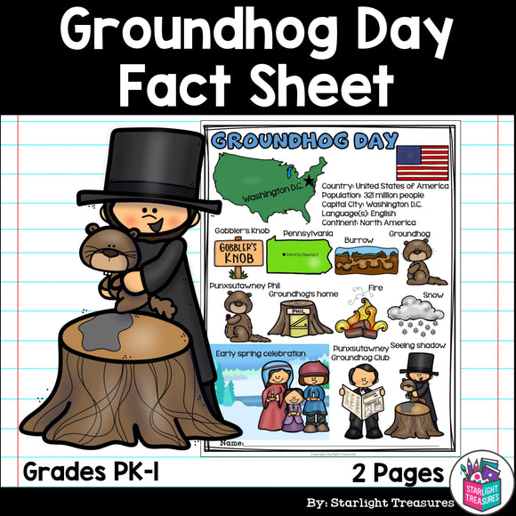 Groundhog Day Fact Sheet for Early Readers