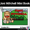 Joni Mitchell Mini Book for Early Readers: Women's History Month