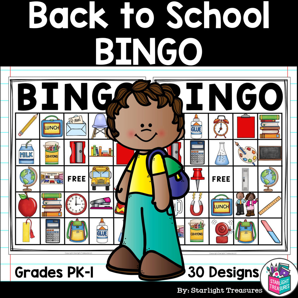 Back to School Bingo Cards for Early Readers - Back 2 School, School FREEBIE
