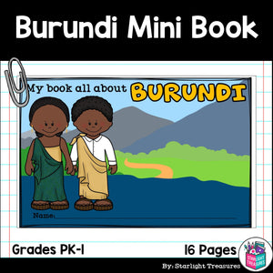 Burundi Mini Book for Early Readers - A Country Study