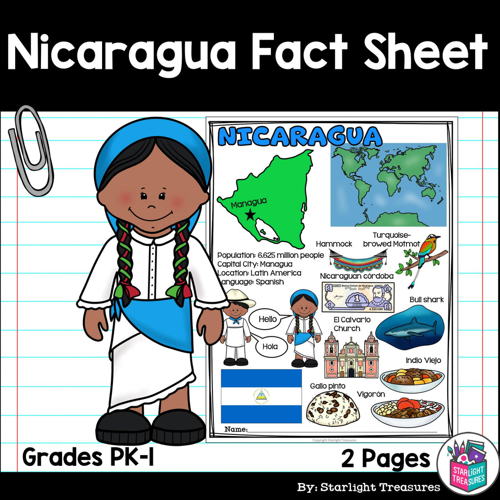 Nicaragua Fact Sheet for Early Readers