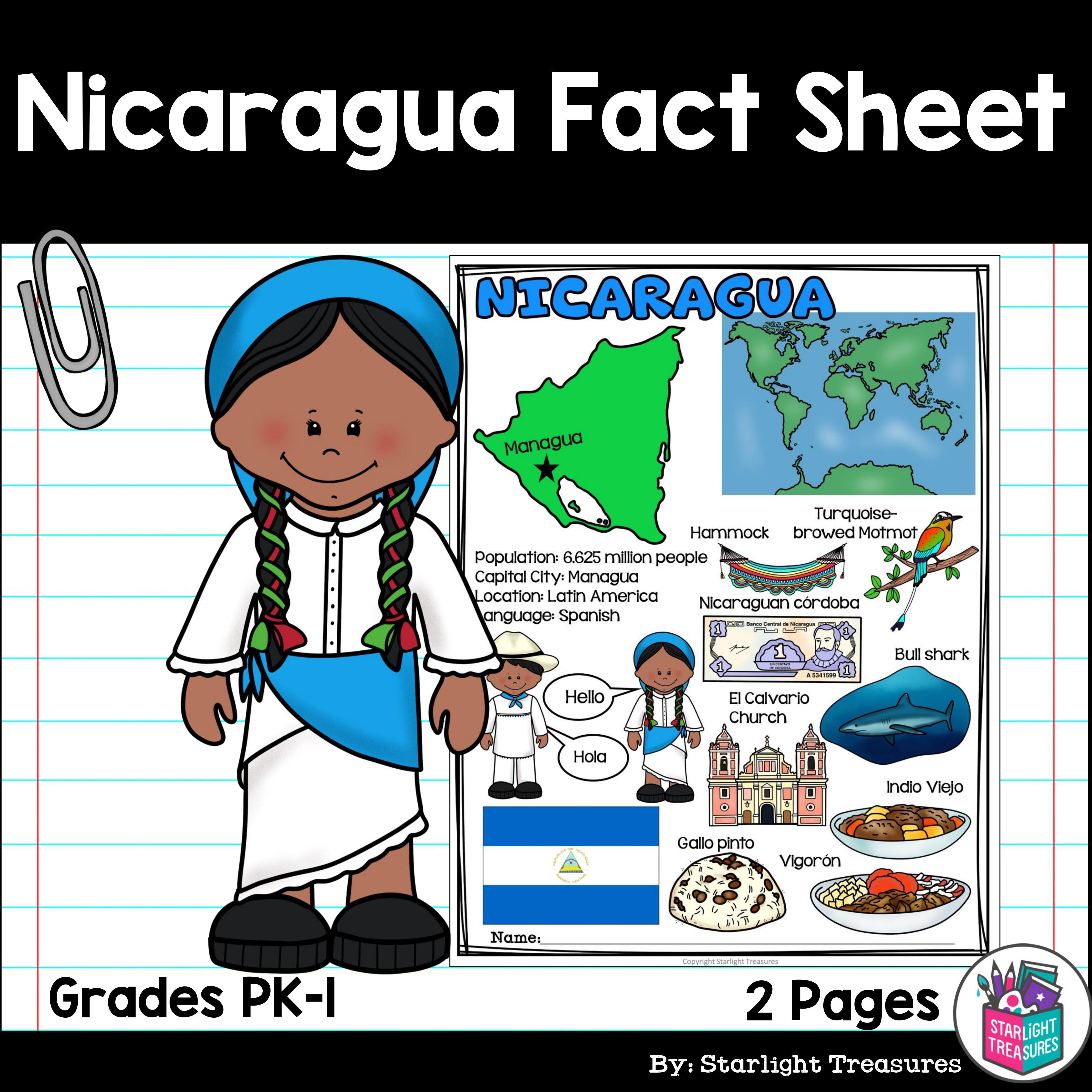 Nicaragua Fact Sheet for Early Readers