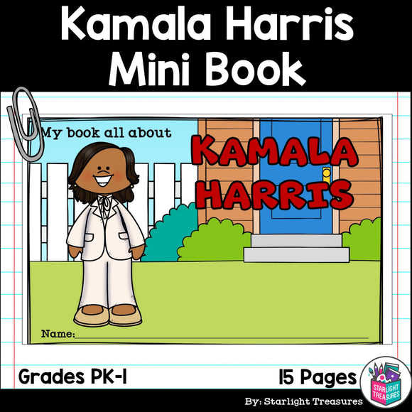 Kamala Harris Mini Book for Early Readers: Asian/Pacific Islander Heritage Month