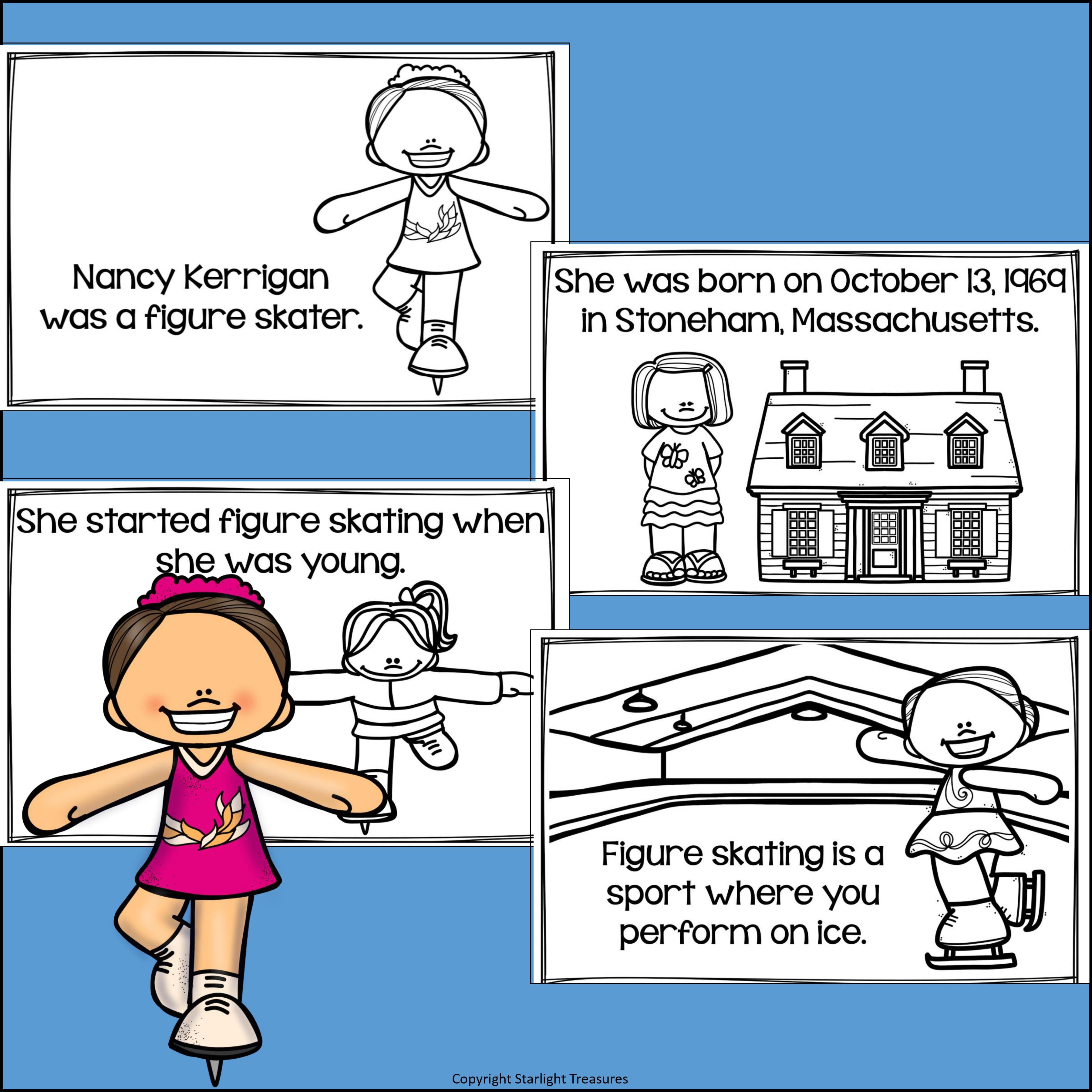 Nancy Kerrigan Mini Book for Early Readers: Women's History Month