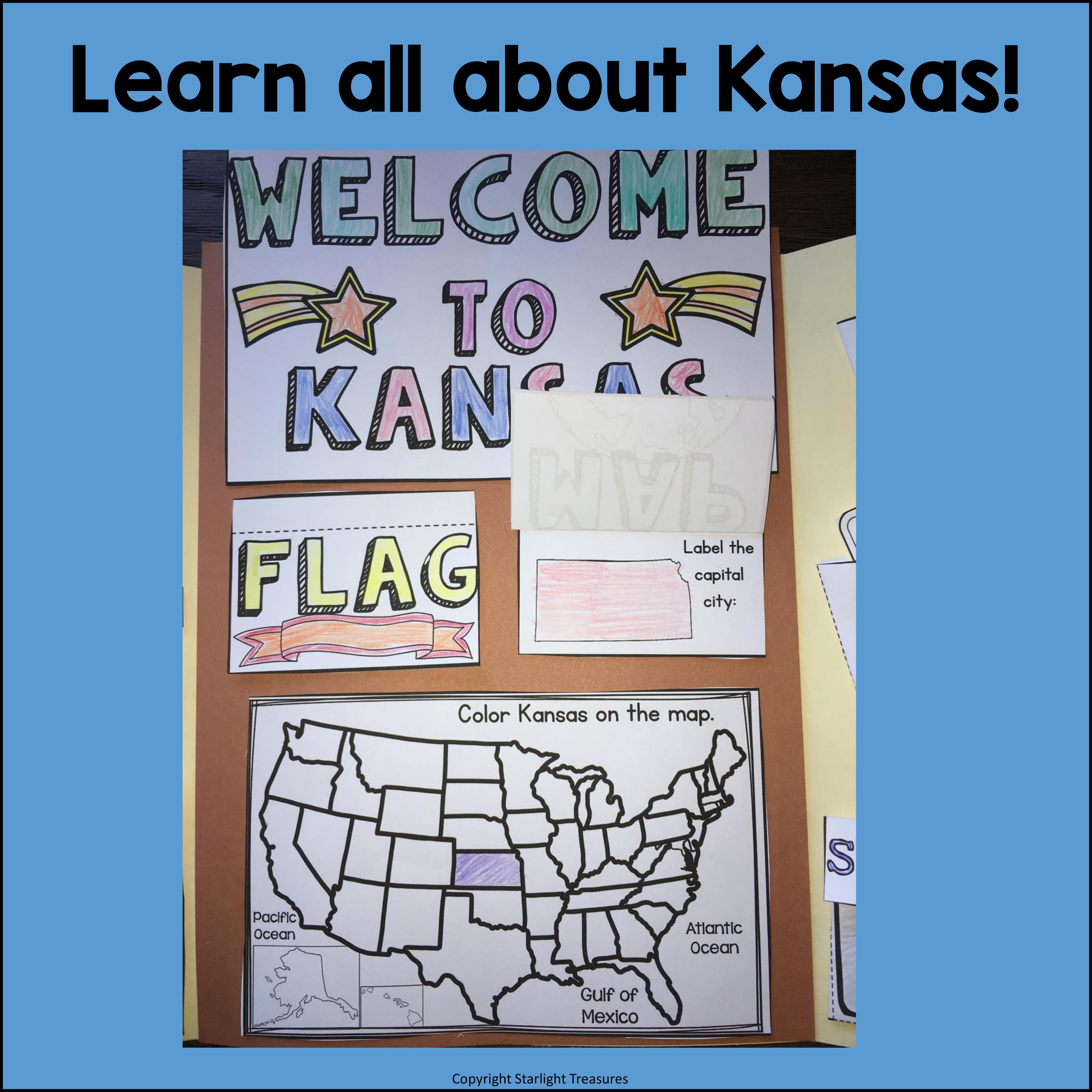 Kansas Lapbook for Early Learners - A State Study