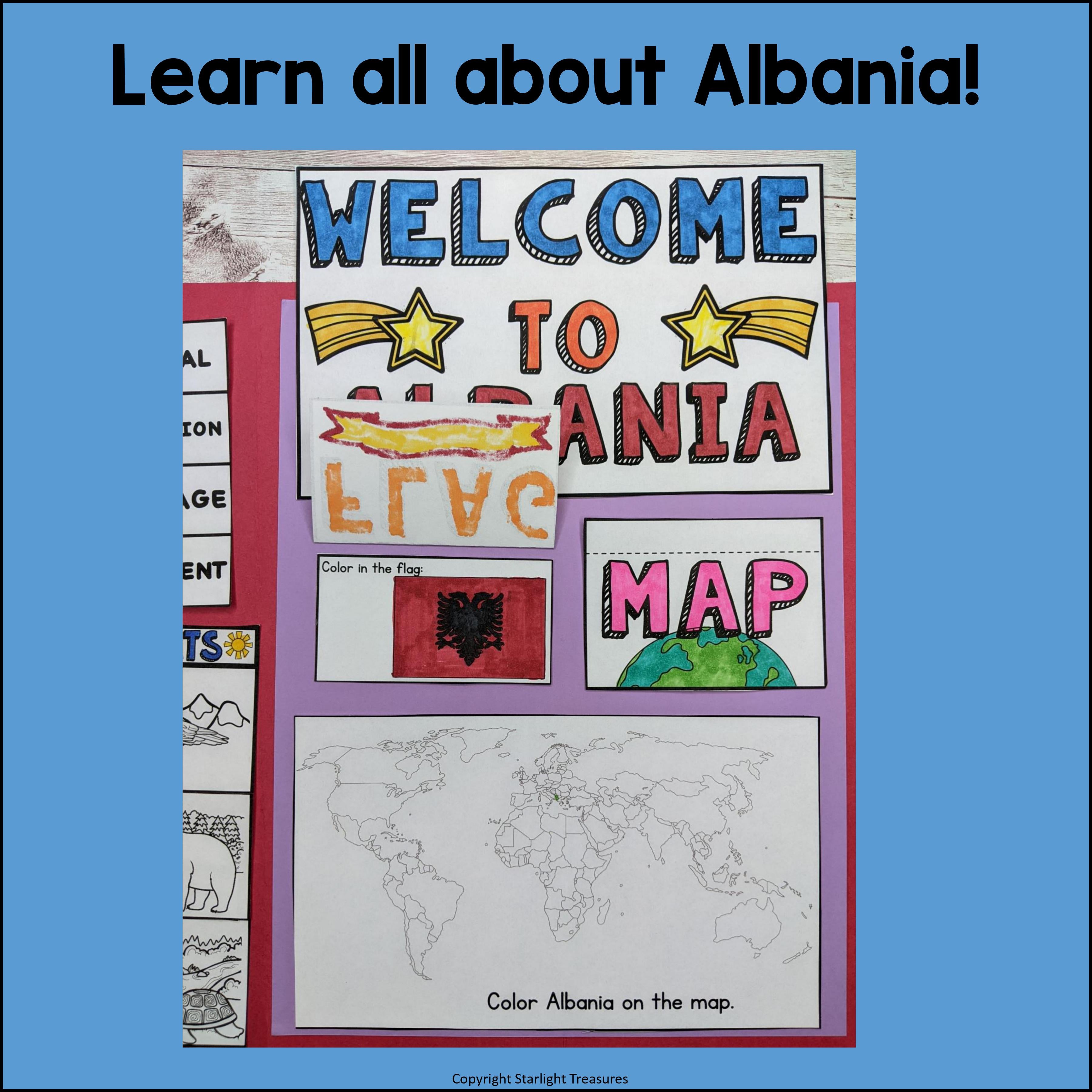 Albania Lapbook for Early Learners - A Country Study