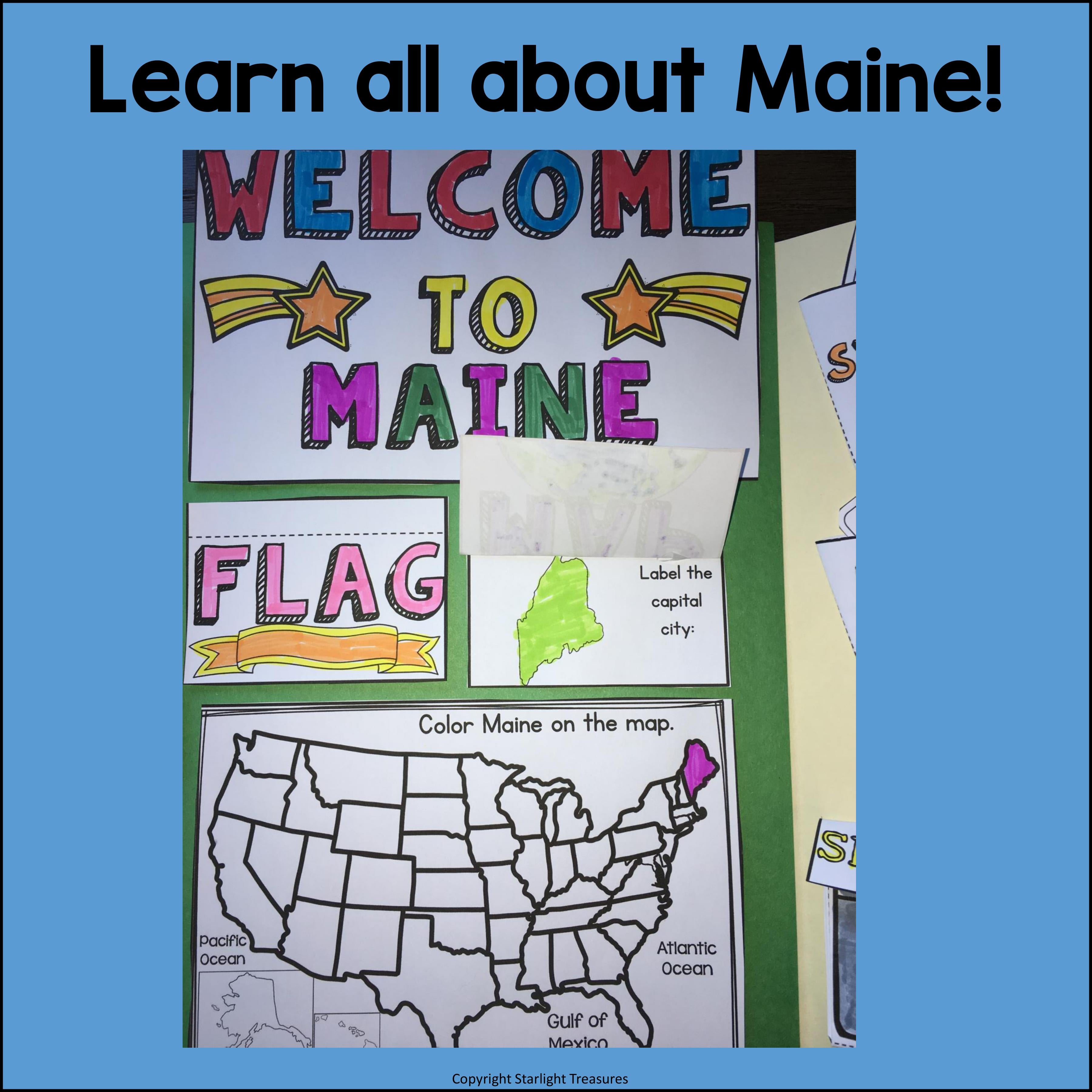 Maine Lapbook for Early Learners - A State Study