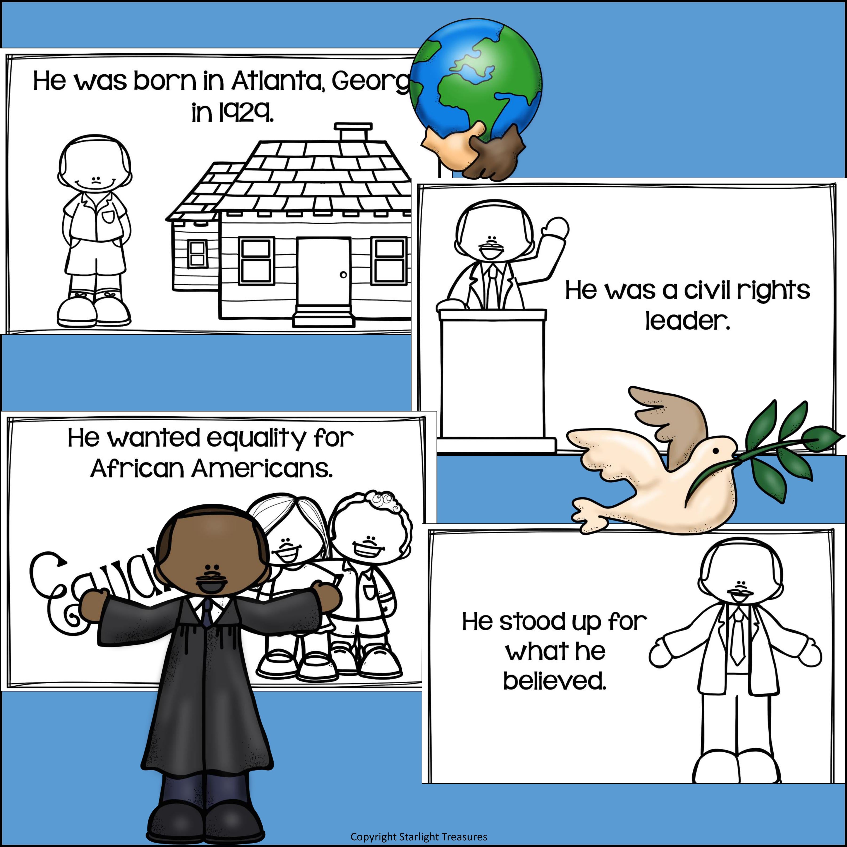 Martin Luther King Jr. Day Mini Book for Early Readers