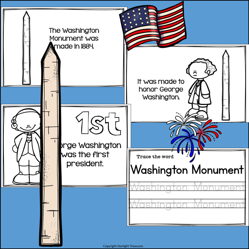 Washington Monument Mini Book for Early Readers: American Symbols