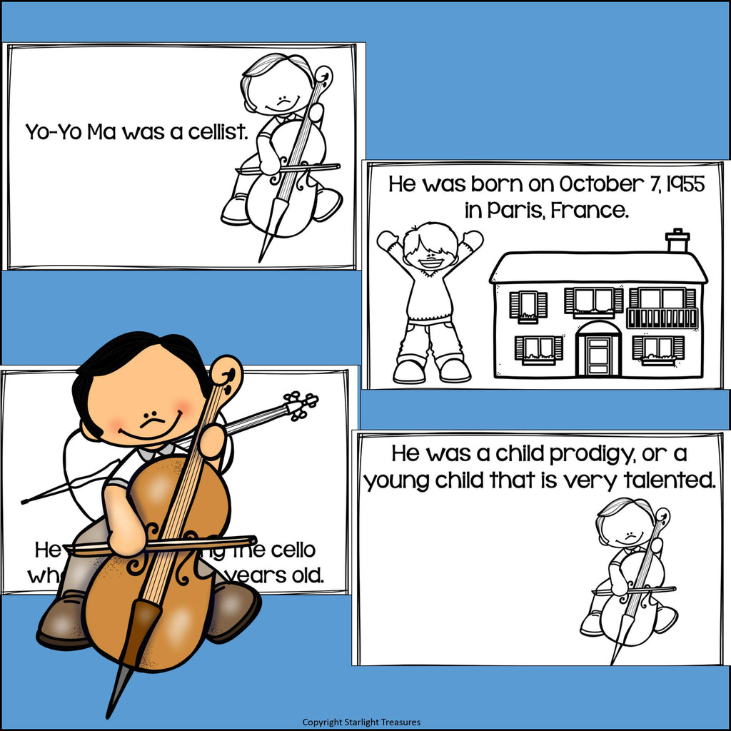 Yo-Yo Ma Mini Book for Early Readers: Asian/Pacific Islander Heritage Month