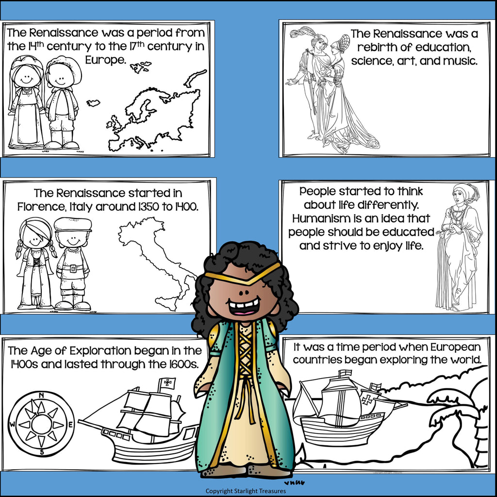 Renaissance Mini Book for Early Readers - Renaissance, Reformation, Exploration