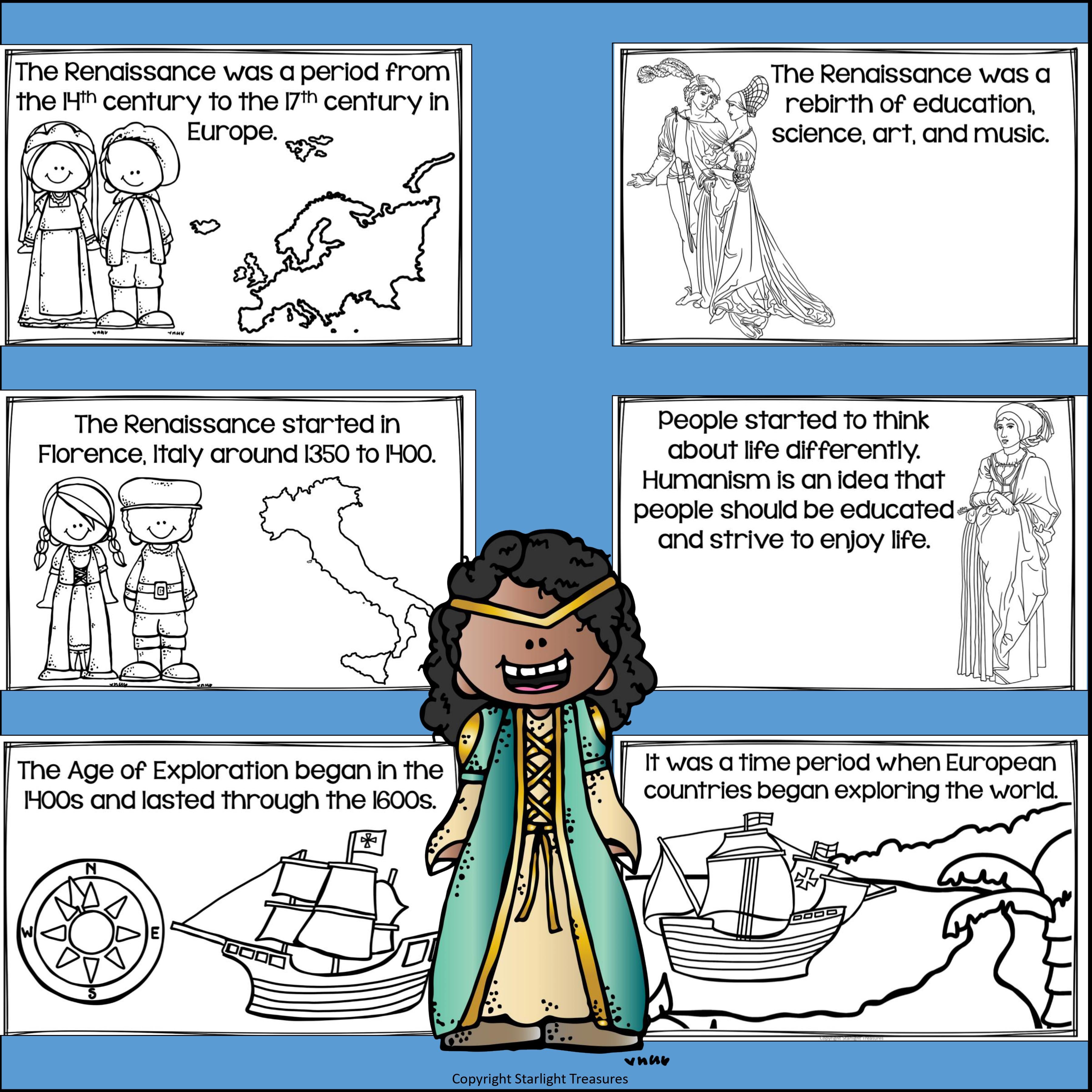 Renaissance Mini Book for Early Readers - Renaissance, Reformation, Exploration
