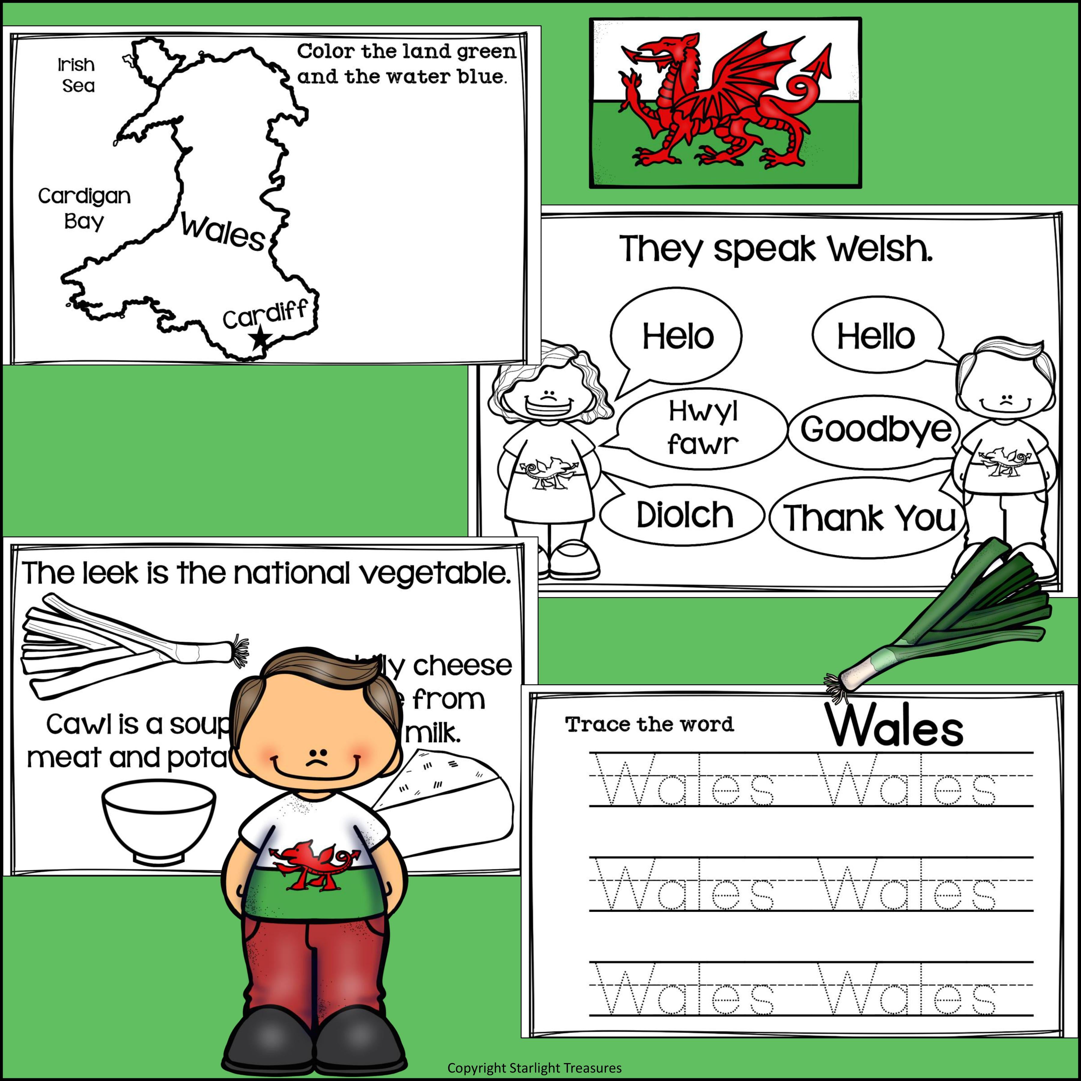Wales Mini Book for Early Readers - A Country Study