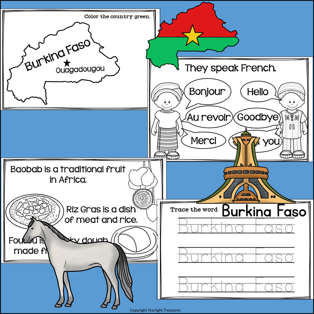 Burkina Faso Mini Book for Early Readers - A Country Study
