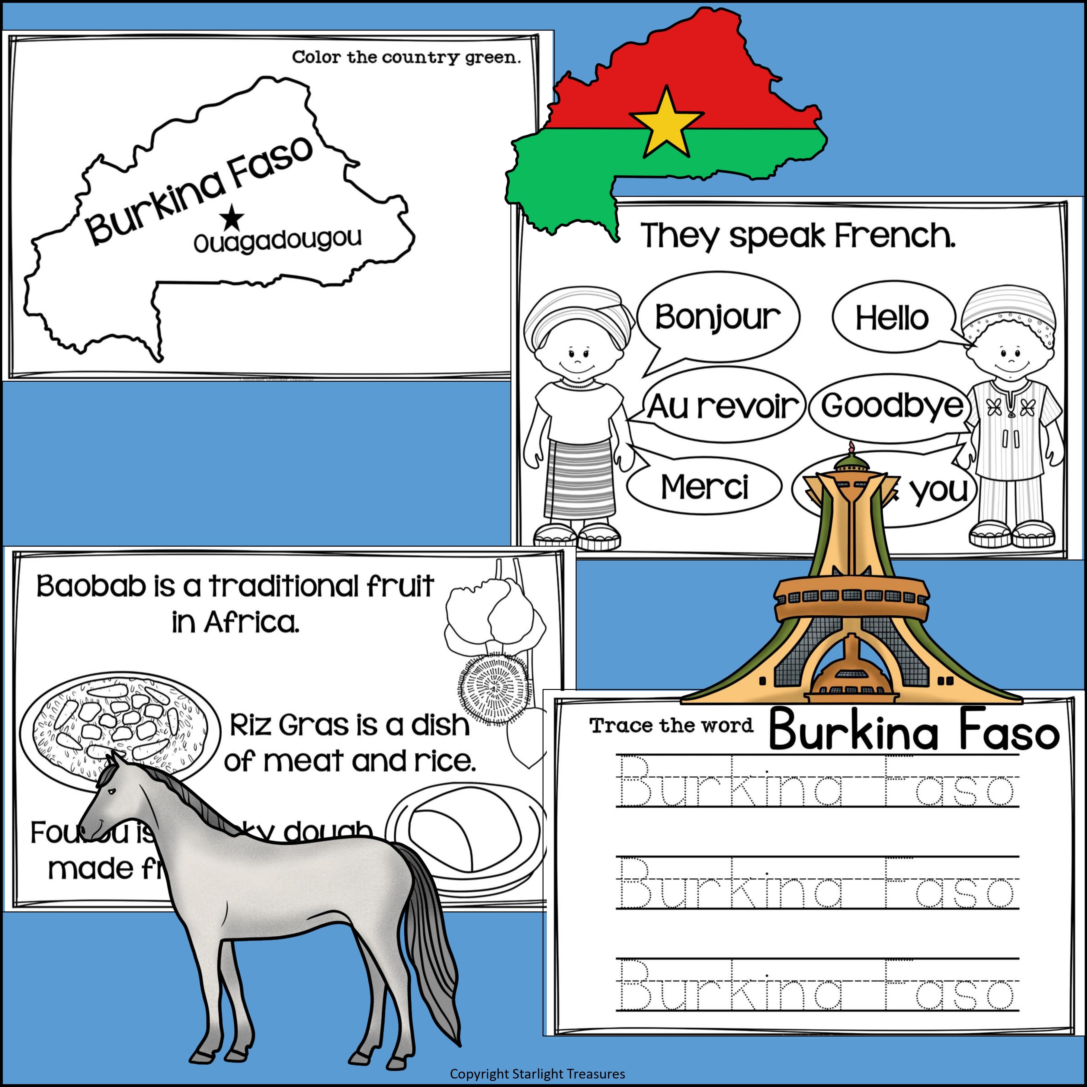 Burkina Faso Mini Book for Early Readers - A Country Study
