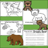 Grizzly Bears Mini Book for Early Readers