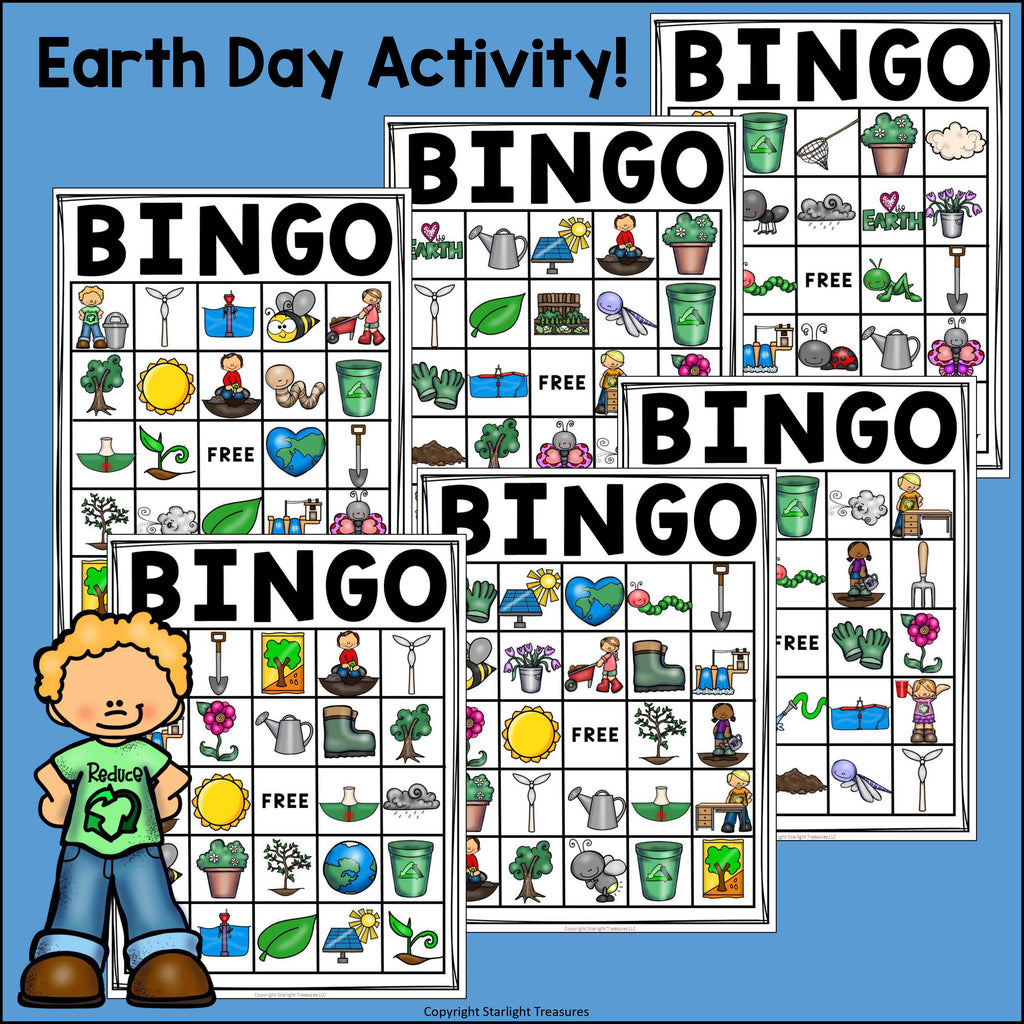 Earth Day Bingo Cards for Early Readers - Earth Day Bingo FREEBIE