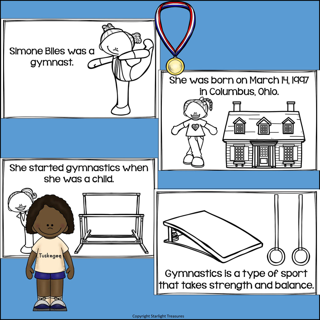 Simone Biles Mini Book for Early Readers: Black History Month