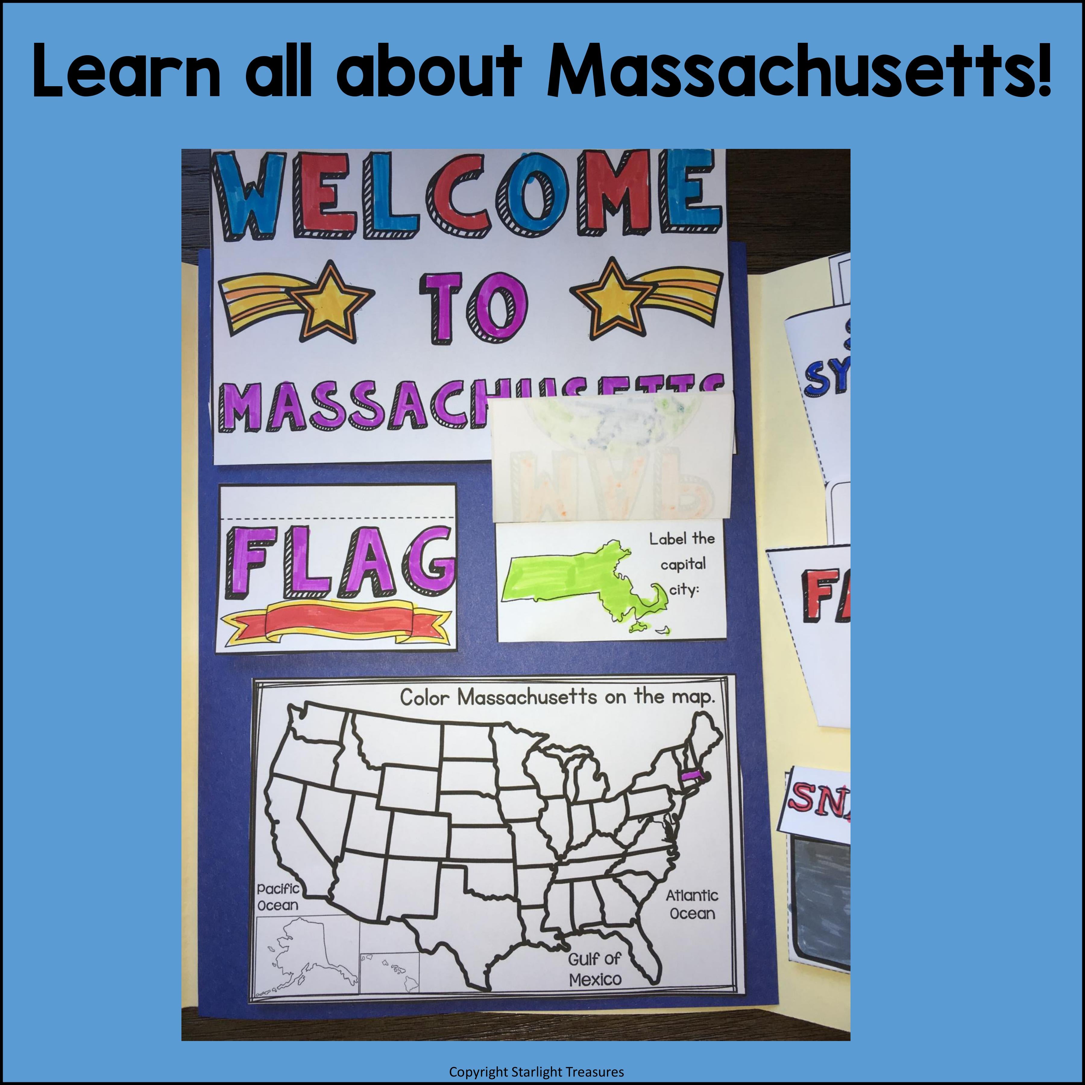 Massachusetts Lapbook for Early Learners - A State Study