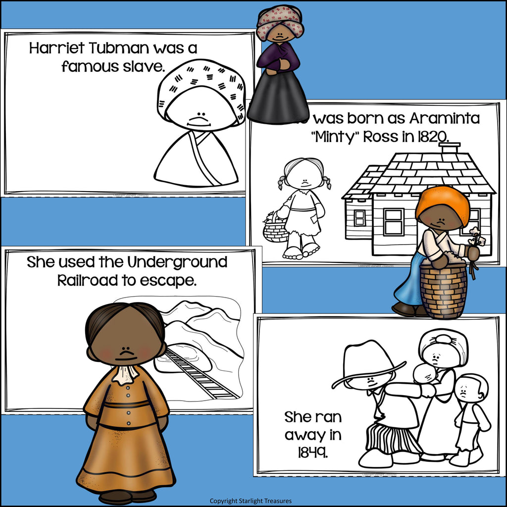Harriet Tubman Mini Book for Early Readers: Black History Month