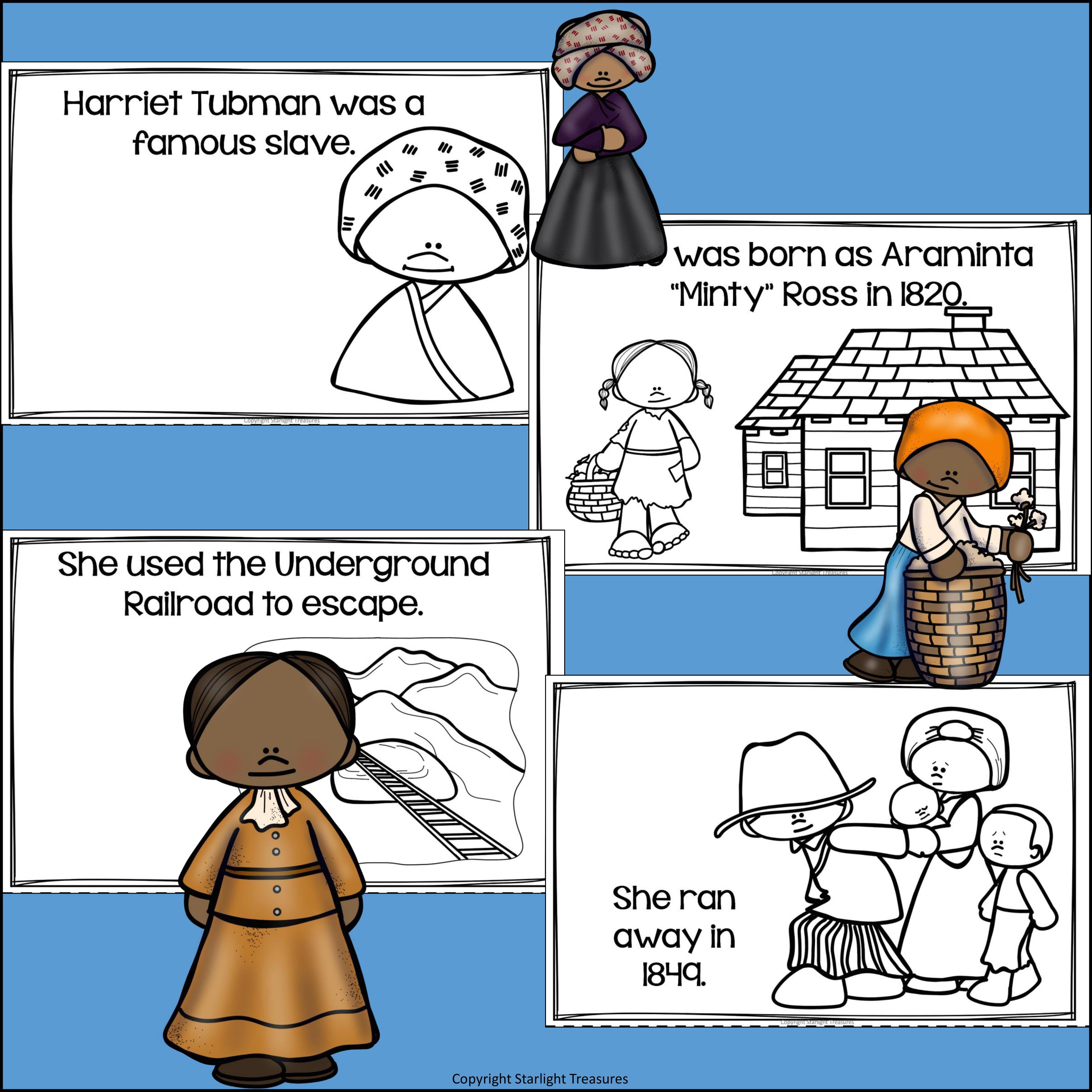 Harriet Tubman Mini Book for Early Readers: Black History Month