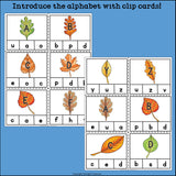 Fall Alphabet Clip Cards for Early Readers - Alphabet Clip Cards FREEB ...